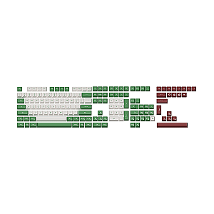 Keycaps  Akko Asa Double Shot Kit 158 Teclas Matcha Red Bean