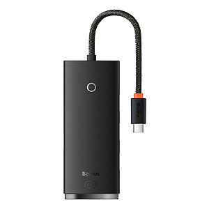 Hub USB Baseus Lite Series 4 Portas USB-C para 4x USB 3.0 25cm Preto