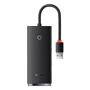 Hub USB Baseus Lite Series 4 Portas USB-A para 4x USB 3.0 25cm Preto