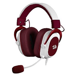 Headset Gamer Redragon Hero Branco E Vermelho H530 P3