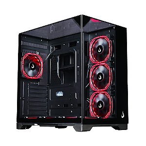 Gabinete Rise Mode Galaxy Full Glass Mid Tower ATX Lateral e Frente em Vidro Temperado Preto