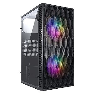 Gabinete Gamer Vinik Wave Preto Lateral Acrilico - Ggwacbk