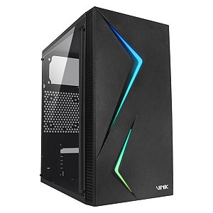 Gabinete Gamer Vinik Twin Edge Preto Lateral Acrilico - Ggteacbk