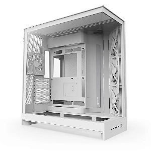 Gabinete Gamer NZXT H9 Flow Frontal Diagonal 4 Fans Branco