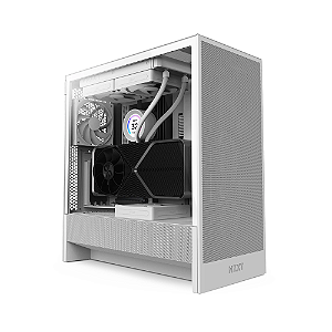 Gabinete Gamer NZXT H5 Flow Mid Tower Compacto Branco