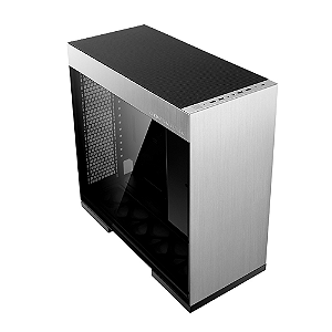 Gabinete Gamer Geometric Future Model 8 Dharma Preto e Prata