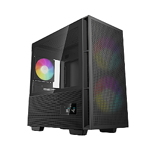 Gabinete Gamer DeepCool CH360 Digital Com 3 Fans Preto