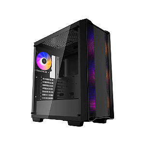 Gabinete Gamer Deepcool Cc560 Fs Mid Tower Atx Vidro Temperado Preto
