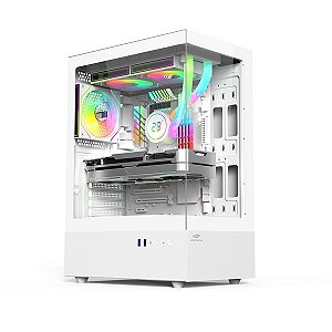 Gabinete Aquarius MT-G860WH Sem Fonte C3Tech Gaming