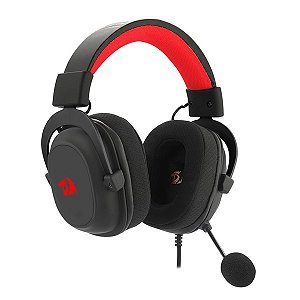 Fone de ouvido Headset Gamer Redragon Hero Drivers 53mm Preto e Vermelho H530