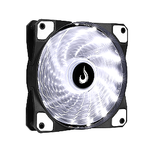 Fan Gamer Rise Mode Wind W1 120mm LED Branco Pto RM-WN-01-BW