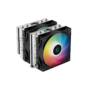 Cooler Para Cpu DeepCool Ag620 Argb Dual Tower Preto 12cm