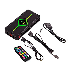 Controladora Gamer Para Cooler Rise Mode PWM e ARGB Hub