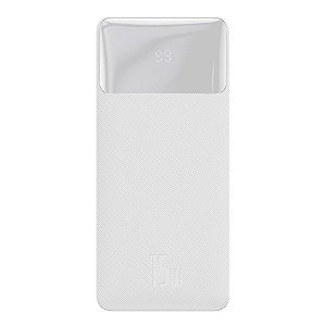 Carregador Portátil Baseus Pibow PPBD10 Power Bank Digital Display 10.000mAh 15W Branco