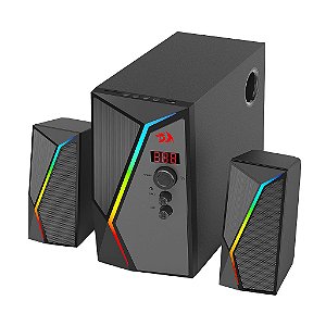 Caixa de Som Gamer Redragon Anvil Pro RGB Subwoofer 25W Preto