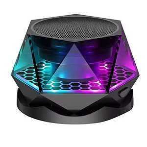 Caixa de Som Bluetooth Magnética 5W com Leds RGB Flex Gold ZQS-P16