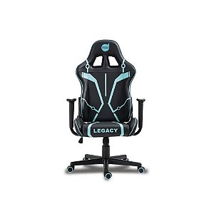 Cadeira Gamer Dazz Legacy Series Preto e Azul Ciano
