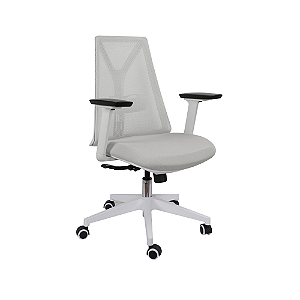 Cadeira Ergonômica Escritório Elements Olympia Branco Cinza