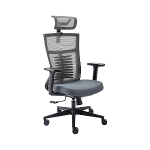 Cadeira De Escritório Ergonômica Elements Vertta Cinza e Preta