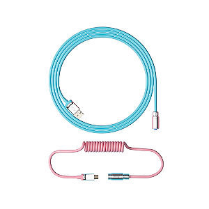 Cabo Enrolado Akko Aviator Sakura Pink Tokyo Usb C P/teclado