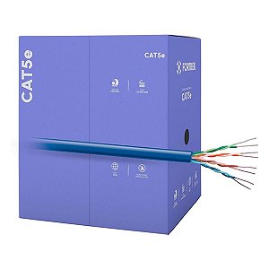 Cabo de Rede CAT5e 24Awg Fortrek FK500C Azul - Caixa 305 Metros
