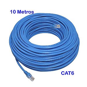 Cabo de Rede Patch Cord Cat6 - 10 Metros
