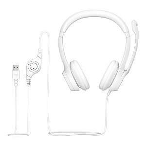 Fone Headset Logitech H390 Branco Plug USB - 981-001285