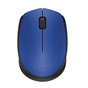 Mouse Sem Fio Logitech M170 USB Azul e Preto - 910-004638
