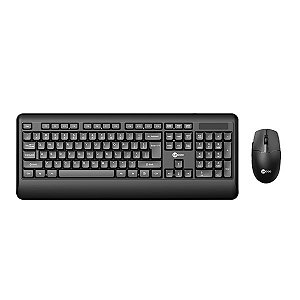 Kit Teclado e Mouse Sem Fio KW202 Preto Lecoo