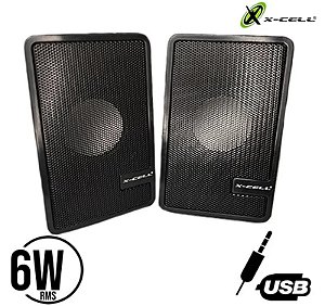 Caixa de Som 6W Rms Preta X-CELL XC-CM-07-P