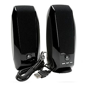 Ciaxa De Som 2.0 Logitech S-150 Preta