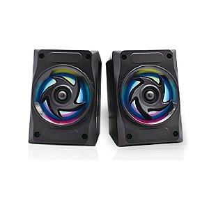 Caixa de Som 6W Rms Gamer Preta RGB X-CELL XC-CM-06