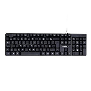 Teclado USB Maxprint OfficeEasy Padrão Preto - 60000153