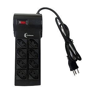 Filtro De Linha Com 8 Tomadas FL-82BK Coletek Energia