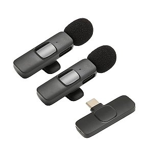 Microfone de lapela Bluetooth USB-C com 2 Microfone Flex Gold TC-F3