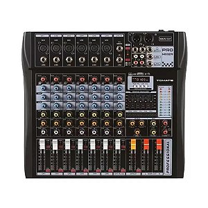 Mesa de Som 8 Canais Tomate TYT-008 com MP3 e Efeitos + EQ