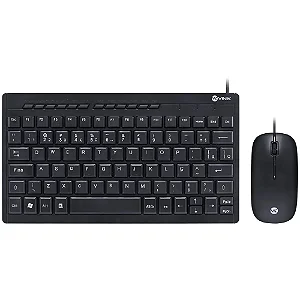 Kit Teclado e Mouse Vinik DC120 USB Corp Flat - Teclas Chocolate, Mouse 1200DPI, Cabo 1.8M Preto