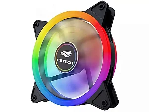 Cooler Fan 120x120x25mm F7-L140M RGB C3Tech Gaming (Conector ARGB 6 Pinos)