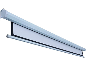 Tela de Projeção Retrátil 150" Polegadas Elétrica 110V TP150 Tronos