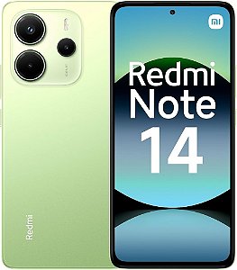 Celular Smartphone Xiaomi Redmi Note 14 256GB Tela 6,67" Câm. Tripla + Selfie 20MP Verde