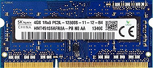 Memoria para Notebook DDR3 4GB 1600Mhz PC3L-12800 LV 1.35V Hynix