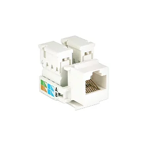 Conector RJ45 Femea Cat.5 Branco Keystone