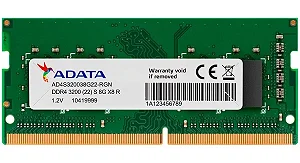 Memoria para Notebook DDR4 8GB 3200Mhz Adata CL22 - AD4S32008G22-SGN
