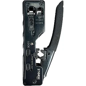 Alicate de CrimpagemRJ45/RJ12 /RJ11 Storm Preto