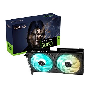 Placa de Vídeo Galax GeForce RTX 5060 8GB Black GF 1-Click OC Teclab Lite 128BITS GDDR7 - 56NSN8MDDXBO