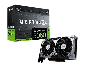Placa de Vídeo MSI GeForce RTX 5060 8GB Ventus GDDR7 128BITS 2X OC - 912-V537-054