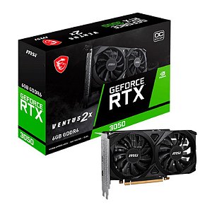 Placa de Vídeo MSI GeForce RTX3050 6GB Ventus 2x OC Edition GDDR7 912-V537-033