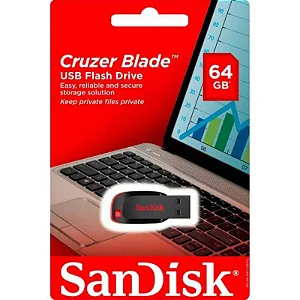 Pen Drive 64GB Sandisk Cruzer Blade Z50 - SDCZ50-064G-B35