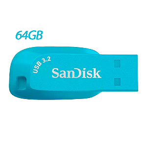 Pen Drive 64Gb Sandisk Azul Ultra Shift USB 3.2 - SDCZ410-064G-G46BB