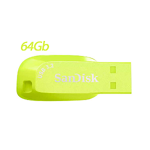 Pen Drive 64Gb Sandisk Amarelo Ultra Shift USB 30 - SDCZ410-064G-G46EP